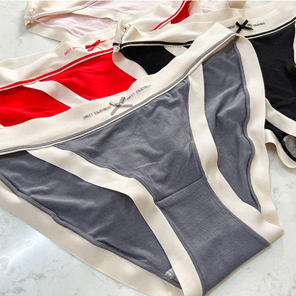 Quần Lót Lưng Thấp Phối Màu Tương Phản Quyến Rũ Cho Nữ