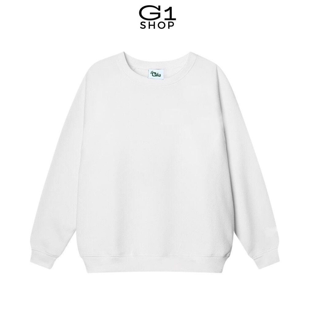 Áo sweater trơn G1SHOP nữ vải nỉ co dãn, dày dặn mềm mịn form rộng siêu đẹp - TRƠN