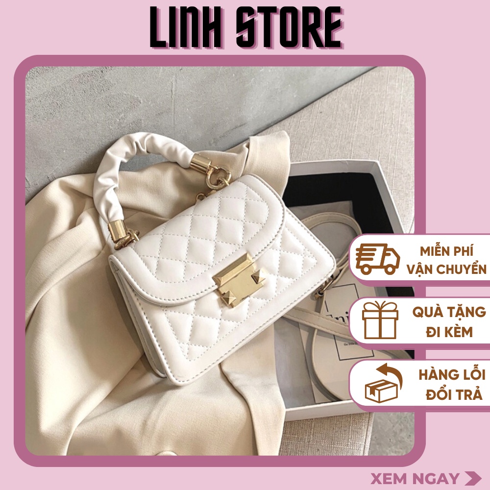 Túi xách Nữ Linh Store Túi Đeo Chéo Trần Trám Da Mềm Cao Cấp Form Đứng Chuẩn Từng Chi Tiết Phong Cách Hàn Quốc