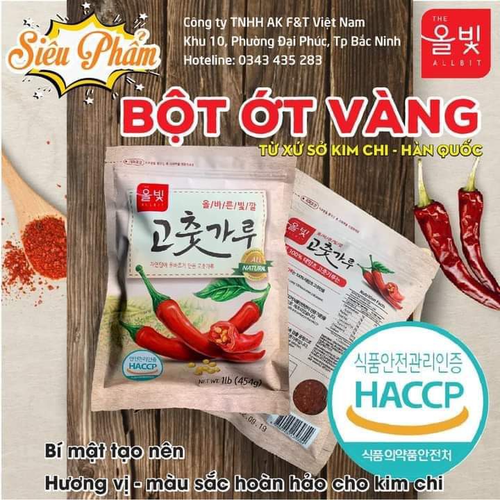 bột ớt hàn quốc allbit 1kg * free ship, làm kim chi chuẩn vị hàn cánh to