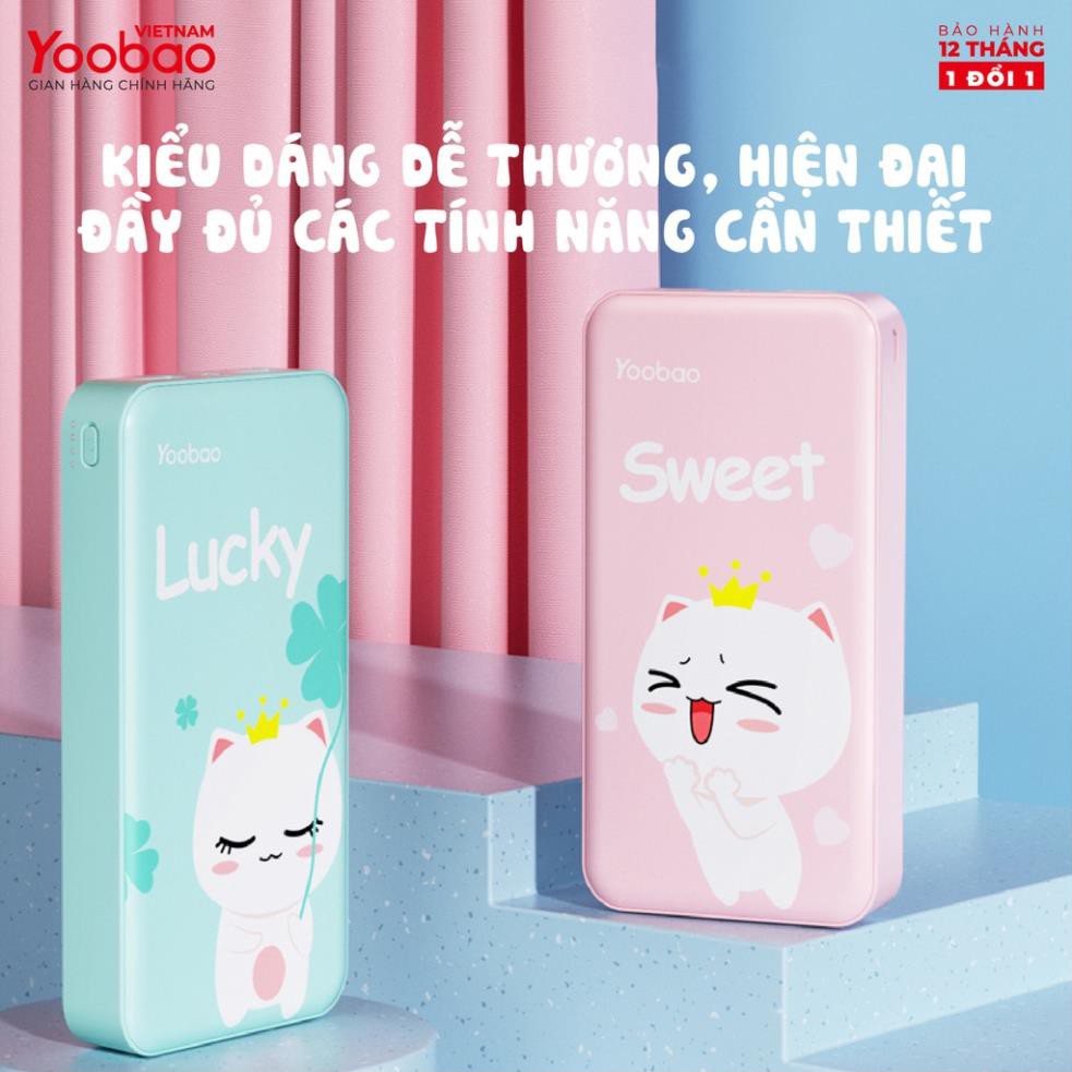 Sạc dự phòng 20000mAh Yoobao S8 PLUS Tặng kèm túi đựng PIN - Hàng chính hãng - Bảo hành 12 tháng 1 đổi 1