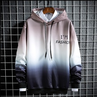 Áo Hoodie Tay Dài Màu Gradient 4 Màu Tùy Chọn Thời Trang