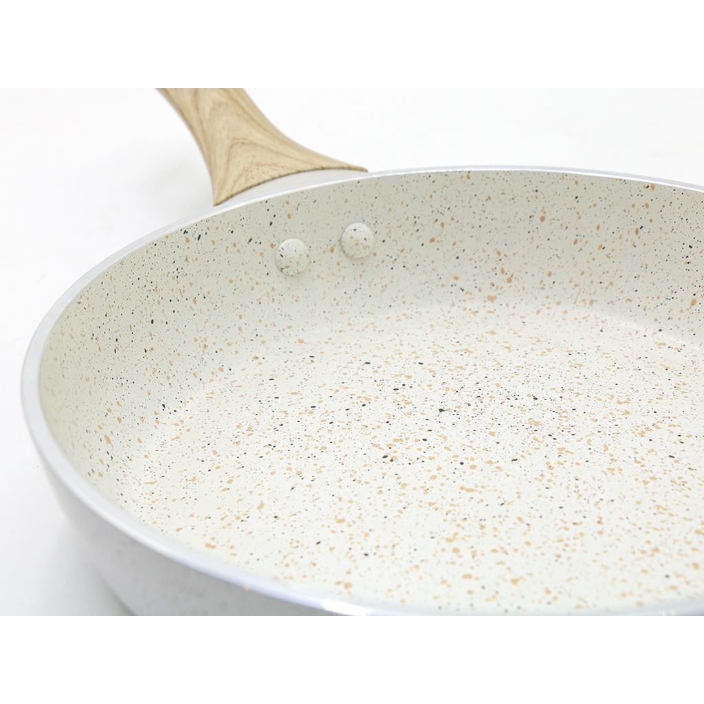 Chảo vân đá đáy từ Nagakawa NAG2406 (24cm) - Nhôm nguyên khối - Dùng cho mọi loại bếp