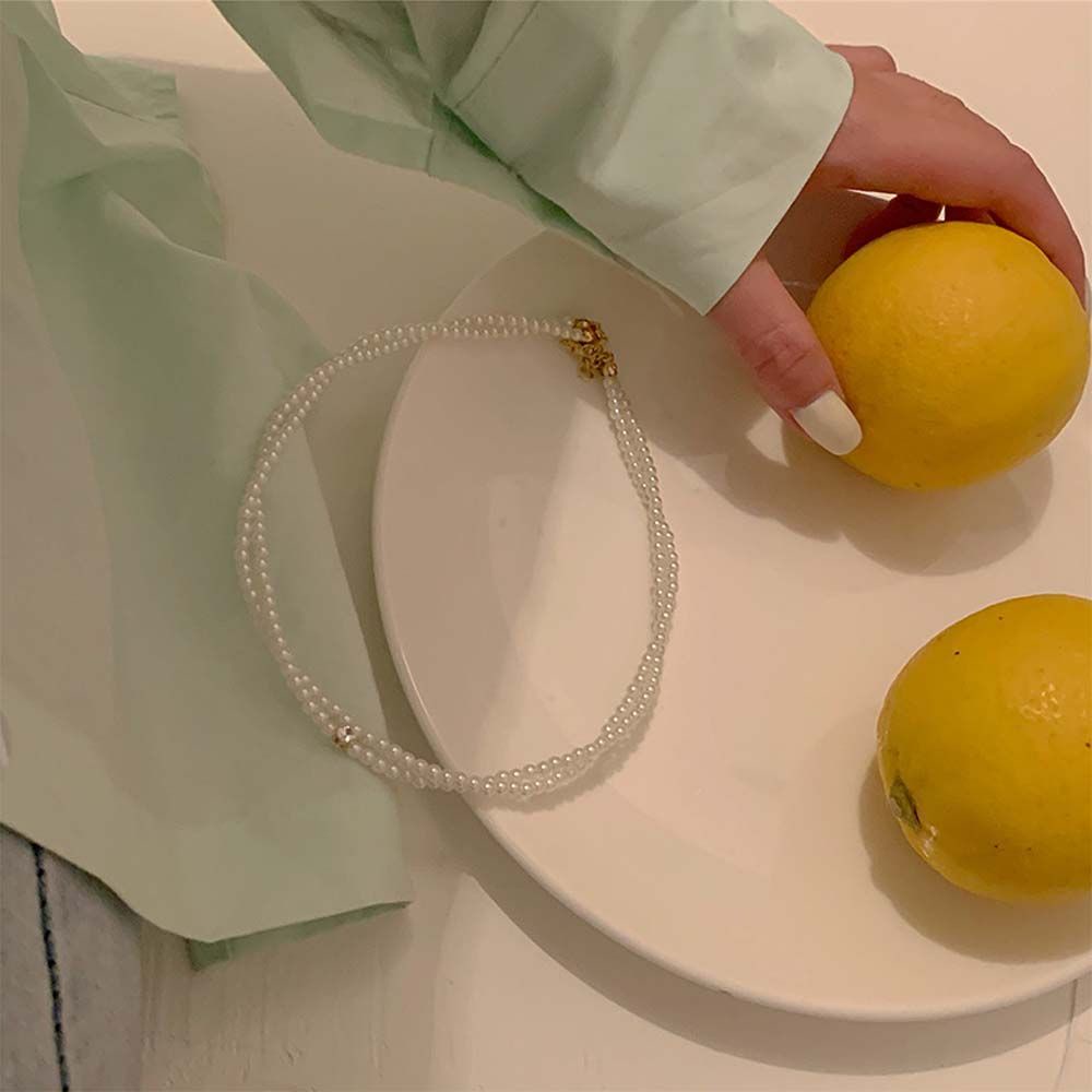 Vòng Cổ Choker Hai Lớp Phong Cách Hàn Quốc Thanh Lịch Ngọt Ngào Dành Cho Nữ