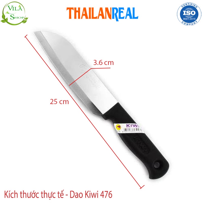 Dao Thái Kiwi 476. Dao Thái Lan Cán Nhựa Chuyên Thái Thịt - Gọt - Cắt Hoa Quả Chất Liệu Inox Siêu Sắc