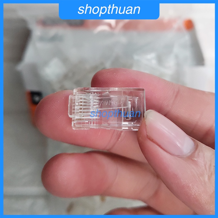 Đầu mạng RJ45 TENDA hộp 100 cái - hạt bấm cáp internet RJ45 Cat5e