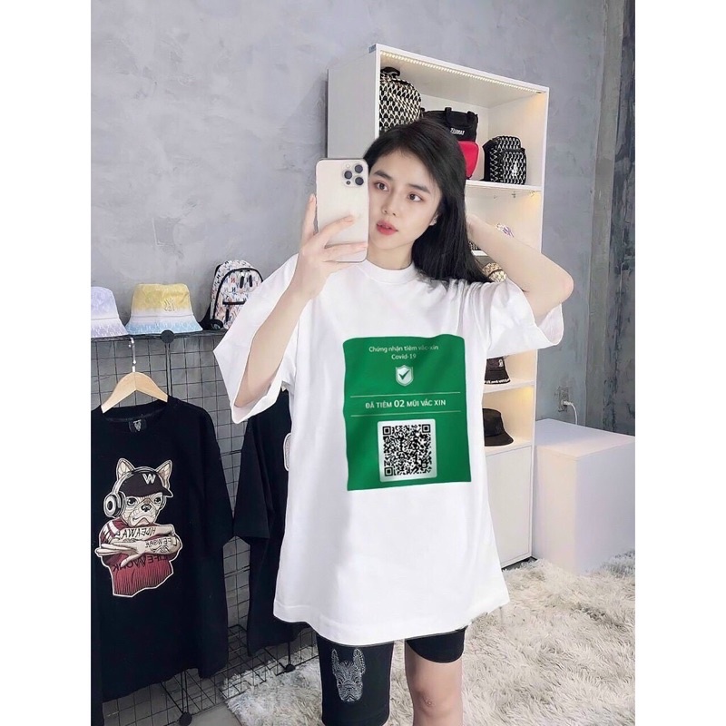 Áo Thun Tay Lỡ Nam Nữ Form Rộng Unisex In Chứng Nhận2 Màu Trắng, Đen☘️ FreeShip☘️Chất cotton đẹp Basic