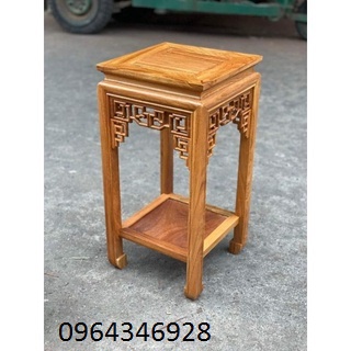 Đôn vuông gỗ gõ đỏ kích thước cao 60 cm vuông 30 cm