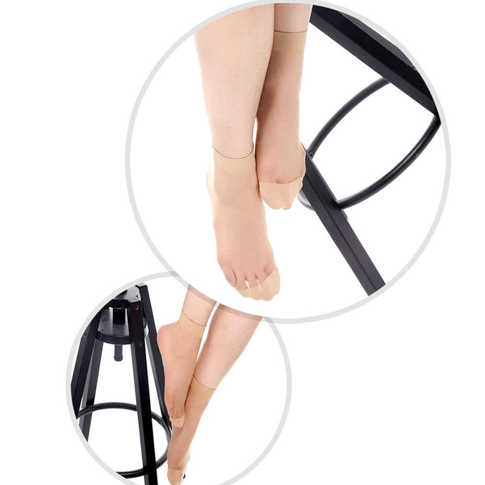 Set 10 Đôi Vớ Lụa Pha Lê Trong Suốt Siêu Mỏng Co Giãn Thoáng Khí Thời Trang Xuân Hè Cho Nữ / Giày Cao Gót