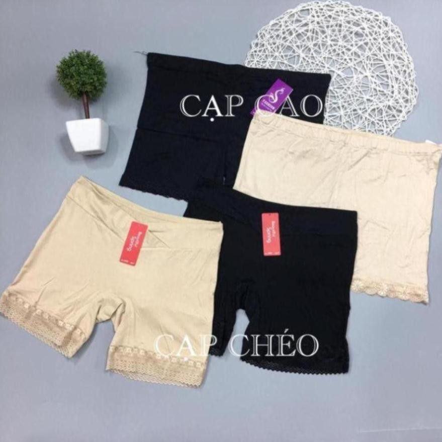 Quần mặc váy bầu hoặc sau sinh mùa Hè cho bà bầu, thiết kế cạp chéo - cạp cao, chất cotton co giãn freesize