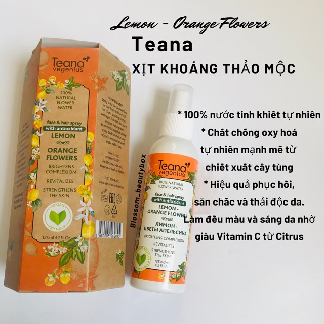 Xịt khoáng thảo mộc Teana Vegenius cao cấp | BigBuy360 - bigbuy360.vn