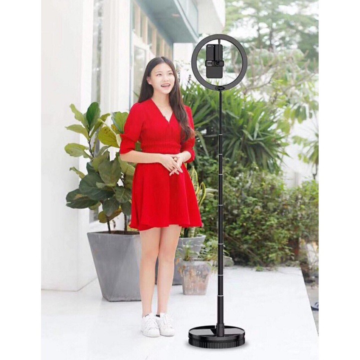 Đèn Livestream Size 26cm, Giá Đỡ Điện Thoại Live Stream Online, Make Up Chụp Ảnh Studio Model 2020