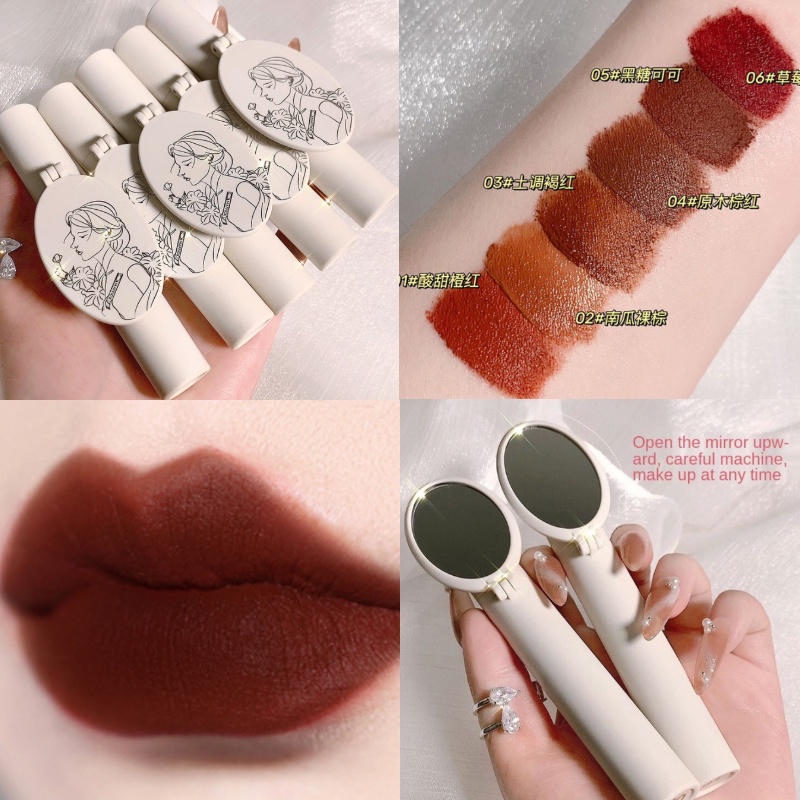 Son môi Maffick tông nhung lì thời trang kèm gương tiện lợi