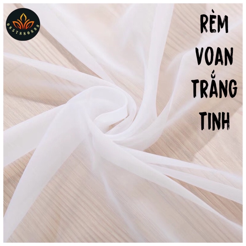 Rèm voan may sẵn, rèm voan trắng trơn