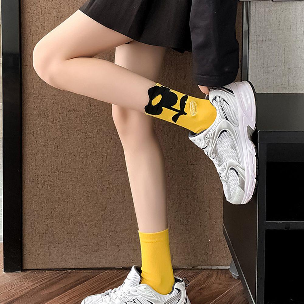 Vớ Cotton Thu Đông Phong Cách Harajuku Đường Phố Cá Tính Cho Nữ