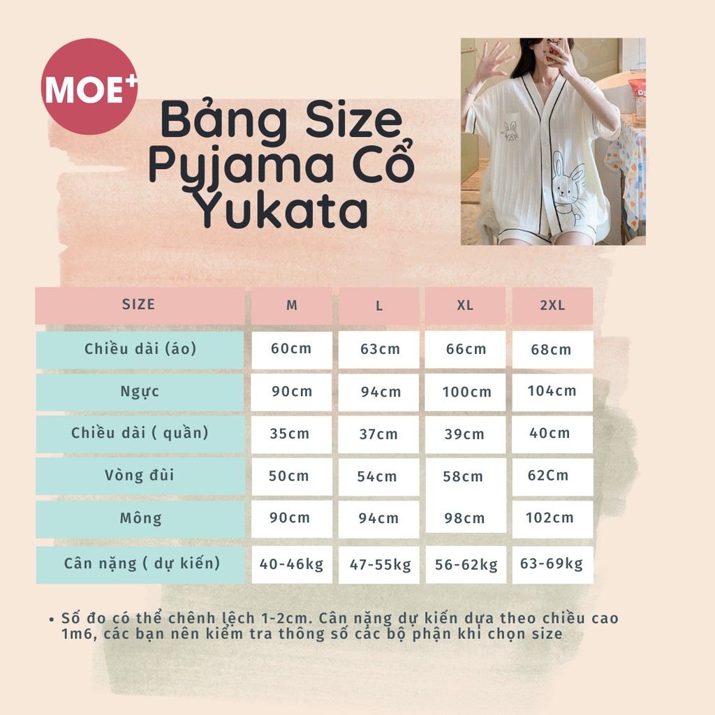 HÀNG SẴN_Bộ Ngủ Pyjama Cotton Kiểu Cổ Yukata Korea Style Mùa Hè 2021 | BigBuy360 - bigbuy360.vn