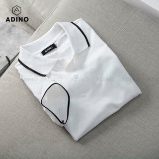 Áo polo nam vải cá sấu chất cotton - màu trắng vip