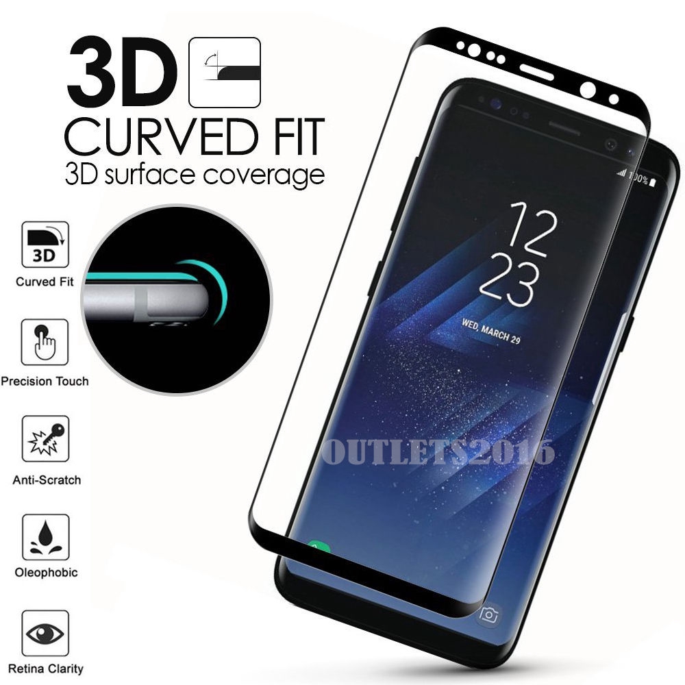 Miếng dán cường lực cong 3D bảo vệ toàn màn hình cho Samsung Galaxy S9 Plus