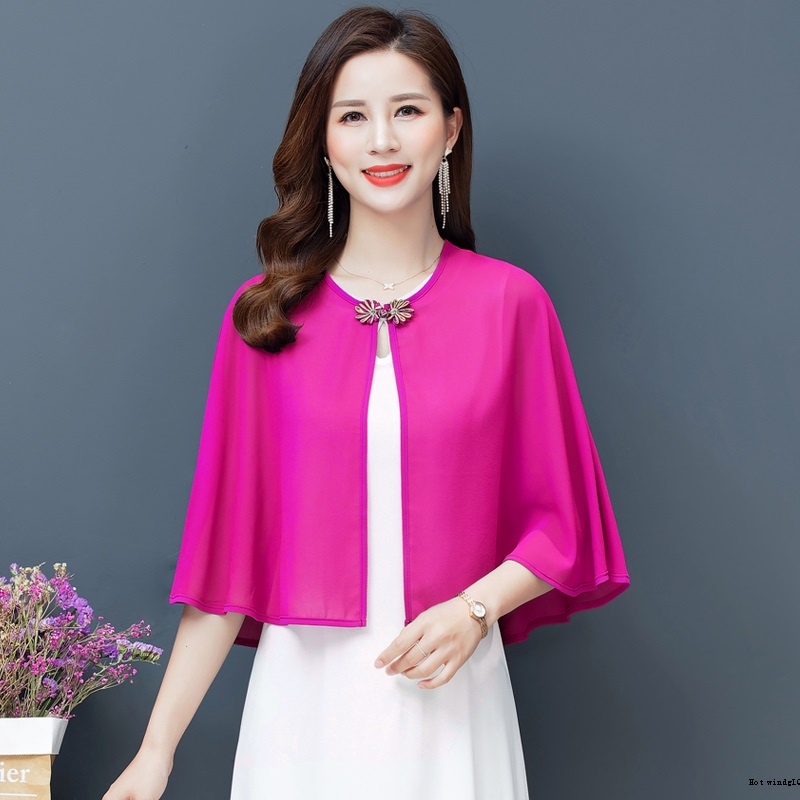 Áo Choàng Ngắn Vải Voan Màu Đen Dễ Phối Đồ Thời Trang Mùa Hè 2020 Cho Nữ | BigBuy360 - bigbuy360.vn