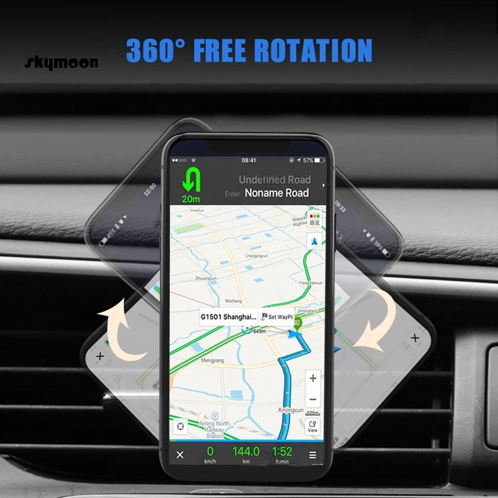 Giá đỡ điện thoại xoay 360 độ từ tính thông dụng cho xe ô tô