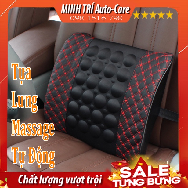 Tựa Lưng Ô TÔ có chế độ massage tự động , Gối Đệm Lót Lưng Xe Hơi Massage 2 Chế Độ - Bảo Hành 12 Tháng