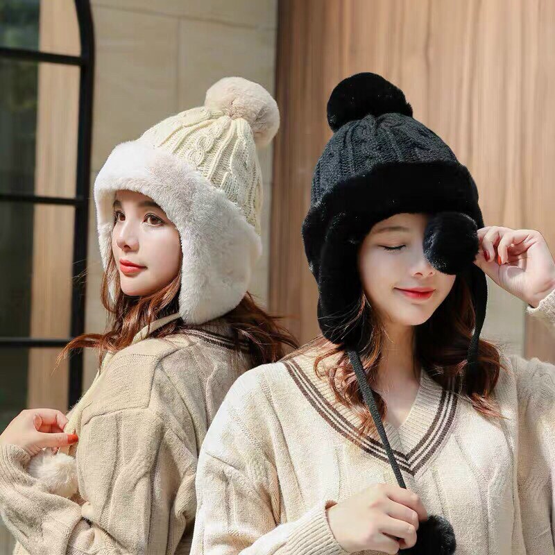 MŨ LÔNG CỪU PHONG CÁCH HÀN QUỐC MÃU MỚI SIÊU ĐẸP CỰC ẤM