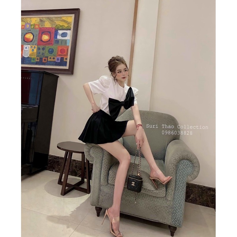 Áo kiểu bigsize ❤️ 𝐇𝐈̀𝐍𝐇 𝐓𝐇𝐀̣̂𝐓❤️ nơ siêu to chất bao đep (có size )