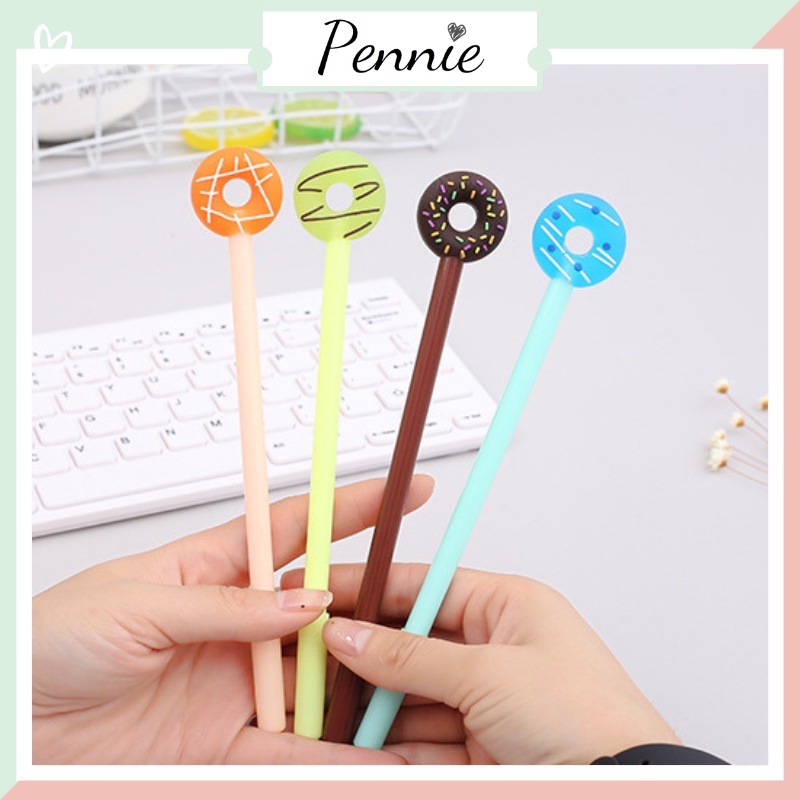 Bút gel Pennie hình bánh Donut ngộ nghĩnh ngòi 0.5mm