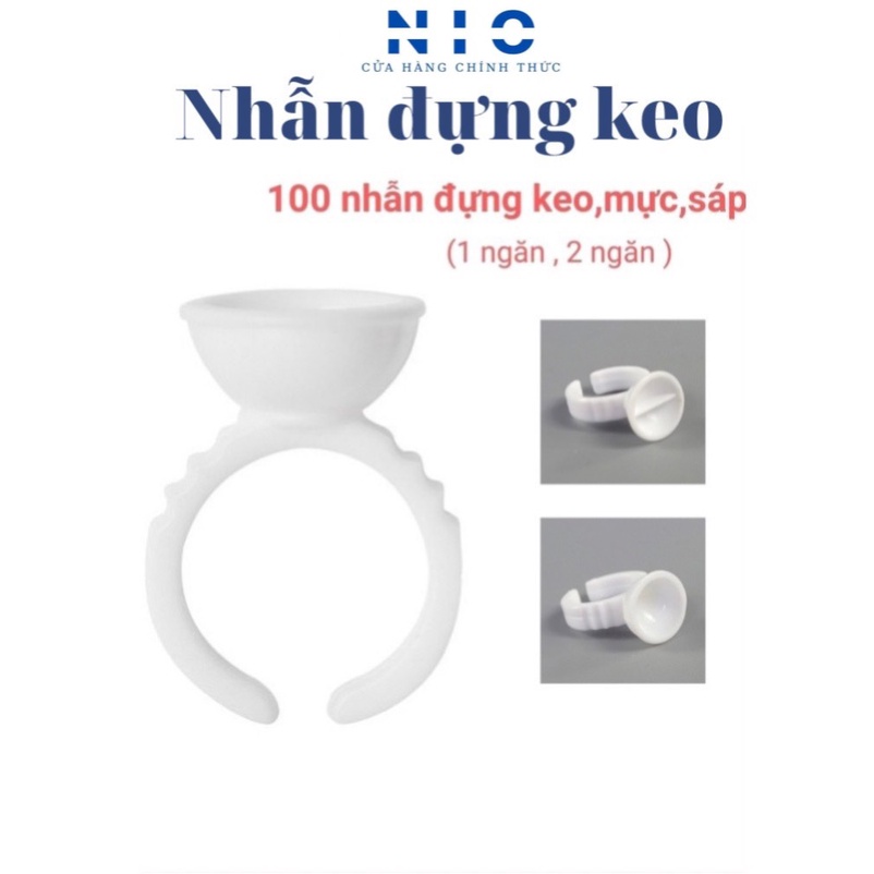 Nhẫn đựng keo nối mi ( 100 nhẫn )
