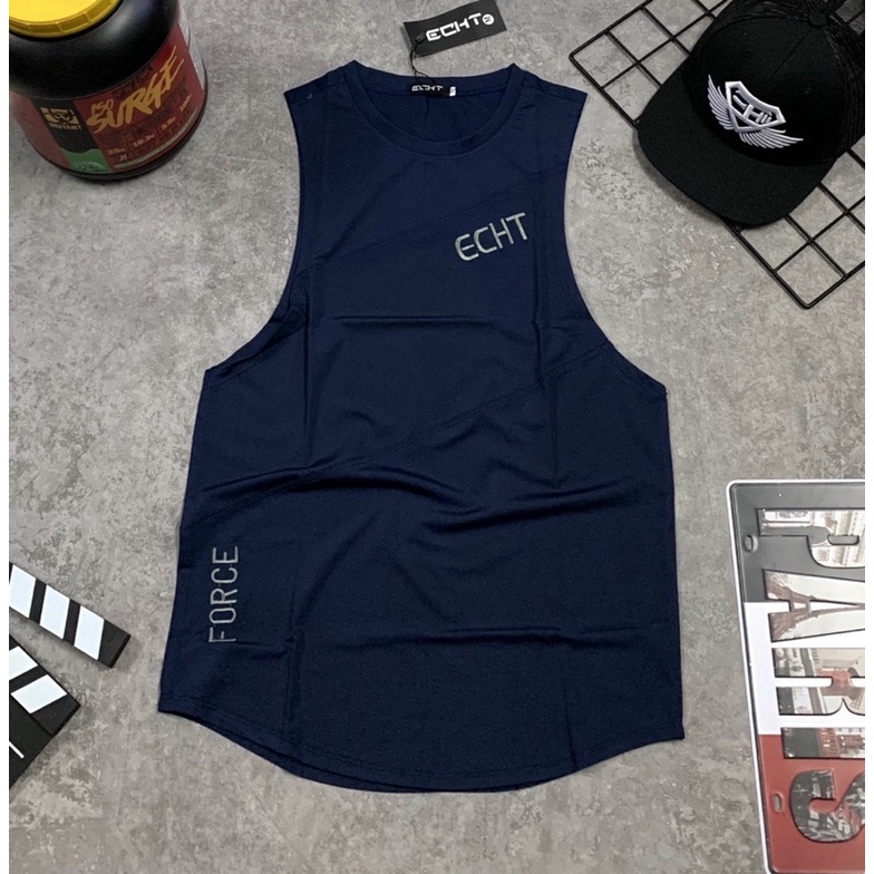 [sale sốc] áo tank top gym nam ECHT,áo ba lỗ thun nam.
