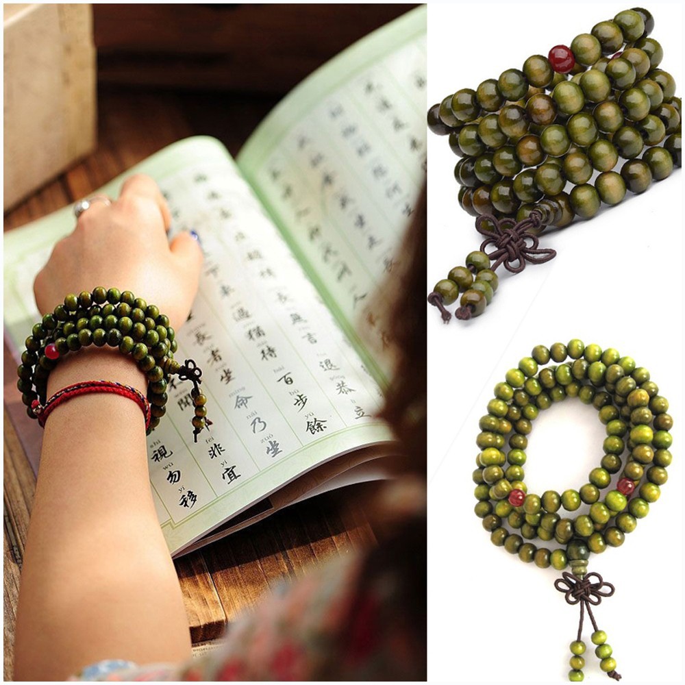 Vòng Tay Chuỗi Hạt Gỗ Phong Cách Phật Giáo 6Mm * 108 | BigBuy360 - bigbuy360.vn