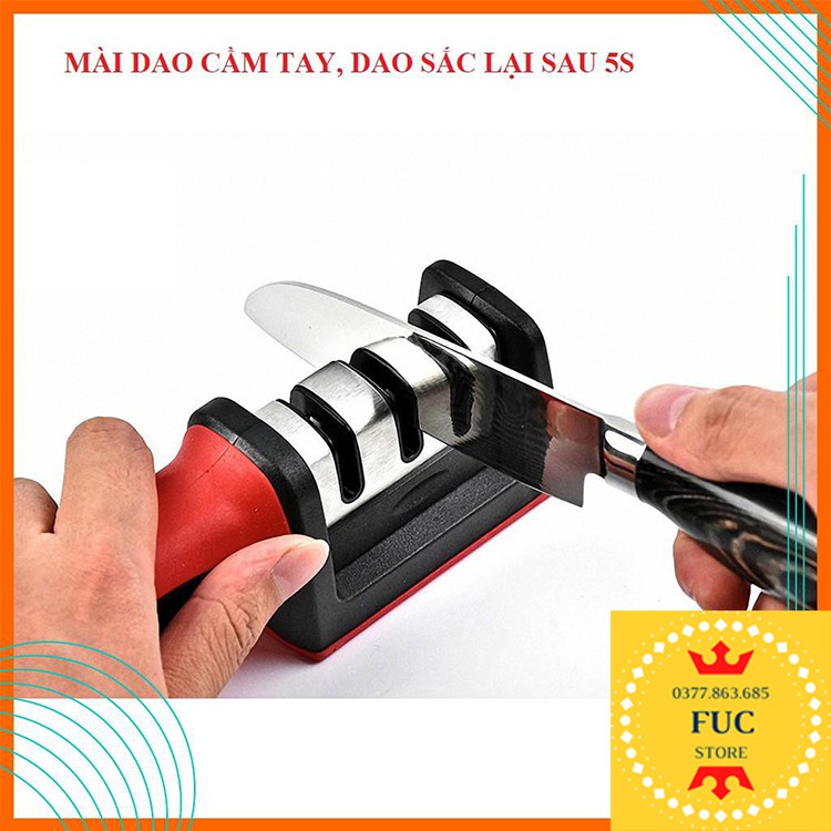 Dụng cụ mài dao kéo 3 cấp độ cầm tay, Máy mài dao đa năng nhanh bén siêu tiện lợi