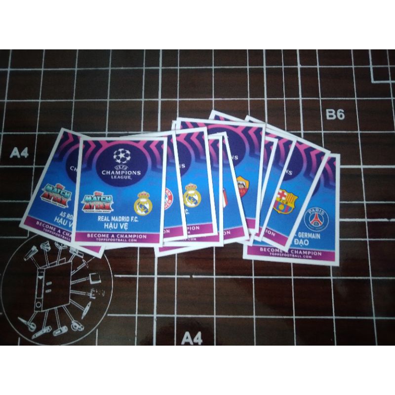 Thẻ cầu thủ bóng đá insert MATCH ATTAX 2018/19 phiên bản POCA ST STORE CARD thẻ in custom