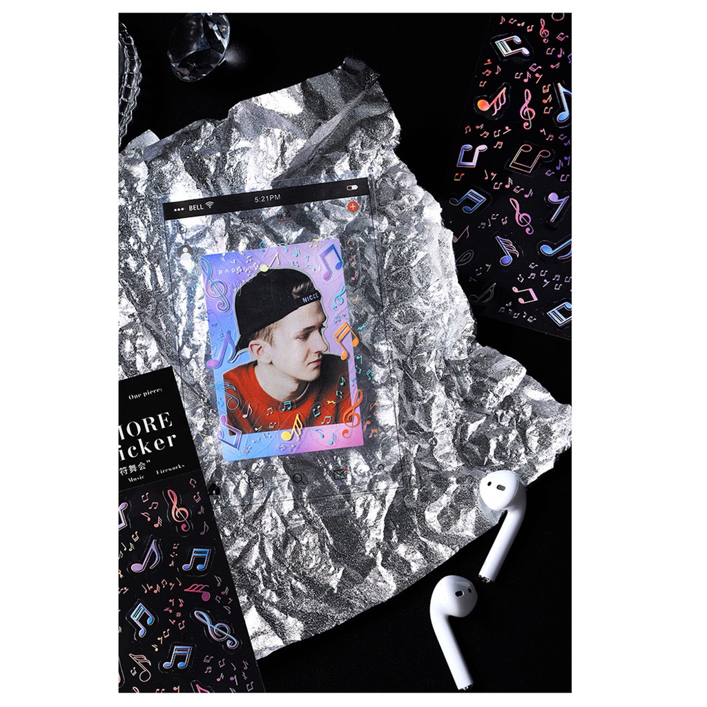 1 Sticker dán trang trí sổ tay hình bầu trời sao