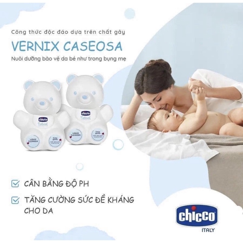 Sữa tắm cao cấp Gấu Chicco Natural Sensation