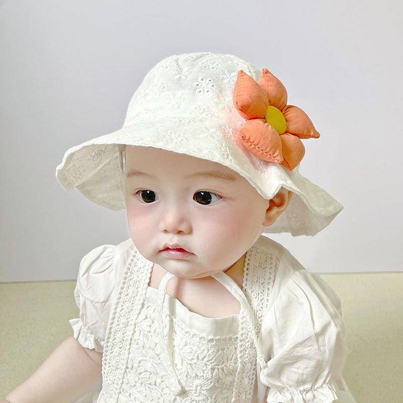 Mũ Tai Bèo Chống Nắng Đính Hoa Thời Trang Hàn Quốc Cho Bé