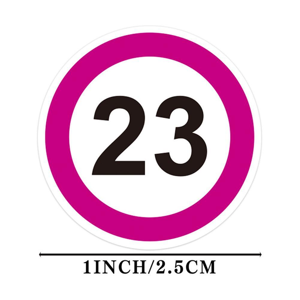 1,000 miếng dán số 1 đến 500 &quot;2 Of Each&quot; P0D0