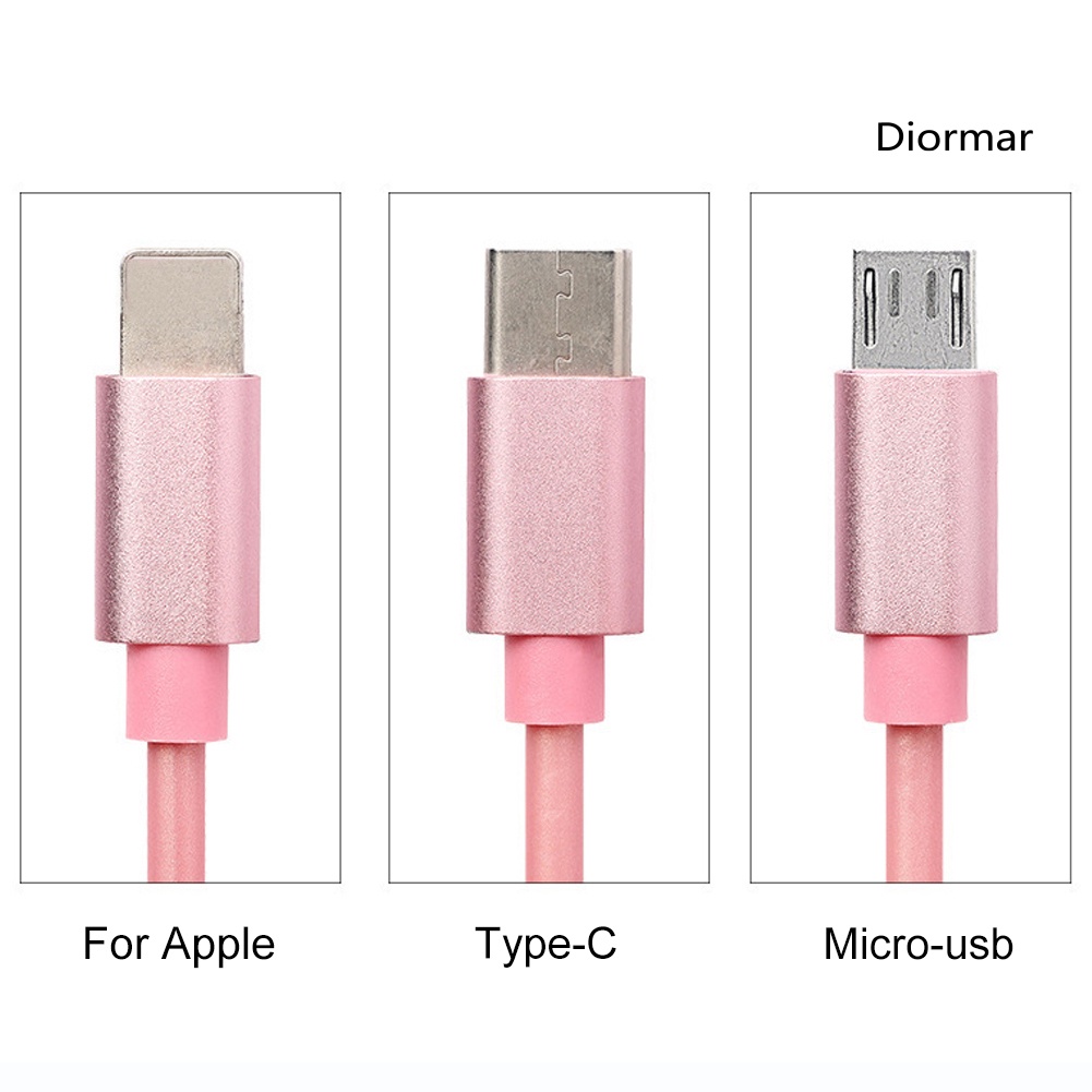 Dây cáp sạc nhanh 3 trong 1 2a 2a Micro Usb Type C thích hợp cho Android Iphone