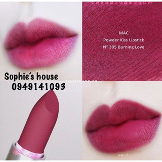 (Hàng duty đủ bill) Son MAC Powder Kiss 305 Burning Love