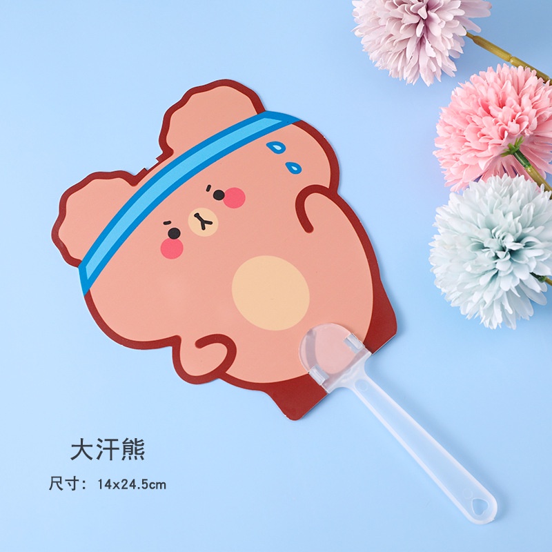 Quạt Xếp Mini Cầm Tay Họa Tiết Hoạt Hình Phong Cách Trung Hoa