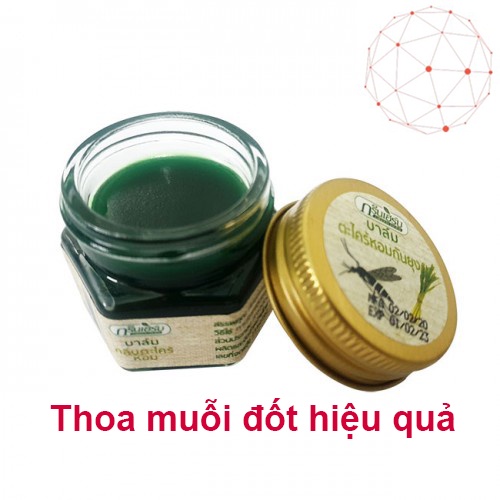 Dầu cù là thoa muỗi đốt Thái Lan, muỗi cắn Thái Lan Green Herb Citronella Essence Balm – mùi thơm dễ chịu hương sả