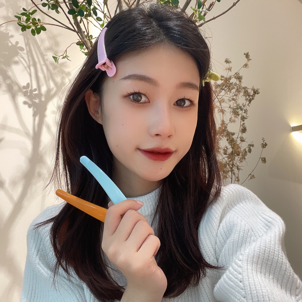 Kẹp mỏ vịt kẹp tóc cao cấp màu candy ngọt bóng nhiều size Ulzzang