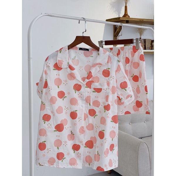 Bộ pijama mặc nhà bộ ngủ nữ bộ thô tay cộc quần cộc chất siêu mát mùa hè 2023 đang sale giá siêu ưu đãi Kingofjamas