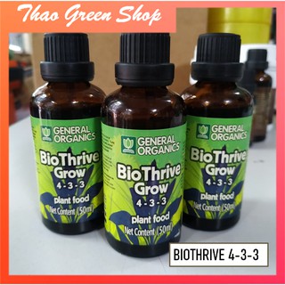 Phân bón hữu cơ BioThrive Grow 4-3-3 USA siêu tăng trưởng 50ml Bí kíp của các đại gia trồng lan