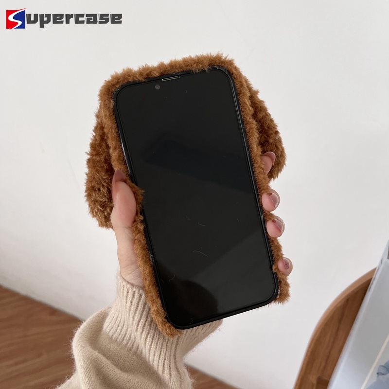 Ốp điện thoại hình chó bông 3D dễ thương thích hợp cho iPhone 13 12 11 Pro Max Mini XR XS Max X