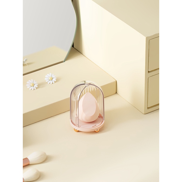 Hàng Sẵn Hộp Đựng Mút Trang Điểm Làm khô Trong Suốt Siêu Cute (Không Bao Gồm Mút)【Texas053】