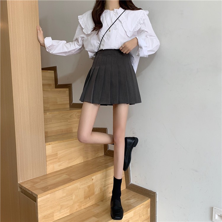 Chân Váy Lưng Cao Màu Trơn Thiết Kế Dáng Chữ A Thanh Lịch | BigBuy360 - bigbuy360.vn