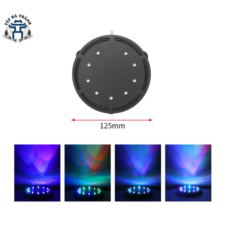 Đèn Led Tròn - Đĩa Sủi Khí Nhiều Màu Sắc Trang Trí Bể Cá Cảnh