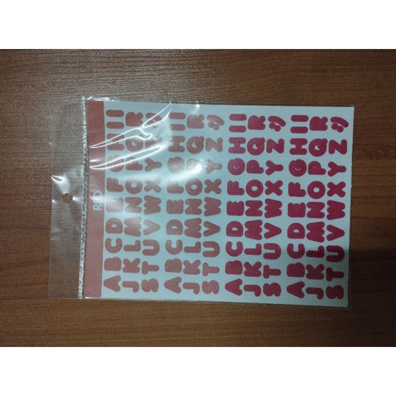 Sticker chữ cái alphabet dùng trang trí sổ, top loader, quà tặng ,freebies