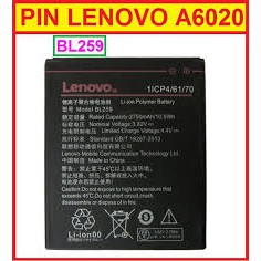 Pin Lenovo VIBE K5/Vibe K5 PLUS/A6020/A6020A40/a6020a46/a6020FHD/BL259/Vibe C2/K10a40-zin mới 100%